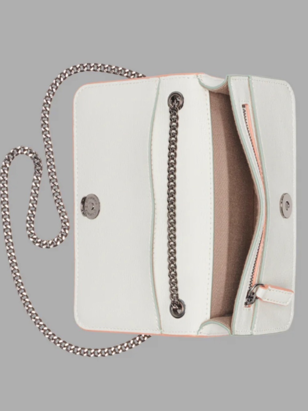Karl Largerfeld Wallet on a chain shoulder Leather bag NEW - Picture 4 of 9